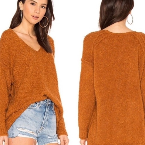 Oversized Tunic Lightweight Sweater Marled Pumpkin Spice Pull Over Casual Chic - Picture 12 of 13